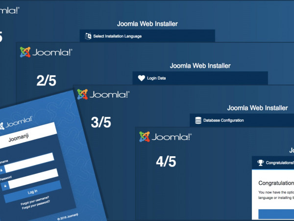 joomla4 cms interface d'installation blog